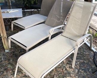 Outside lounge furniture.