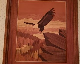 Wooden eagle art