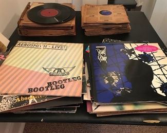 78's and 1980's rock lp's.