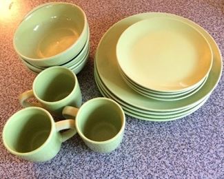 Lime Green dinnerware set....