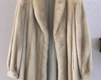 White Mink Midi Coat