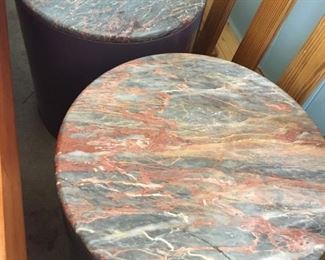 APC121 Pair of Marble-Like End Tables