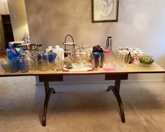 Blond wood dining table 