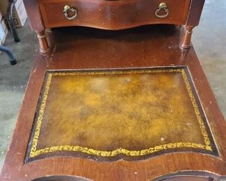 antique side table two tiered with drawer