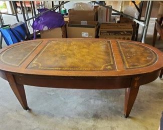 Antique oval coffee table