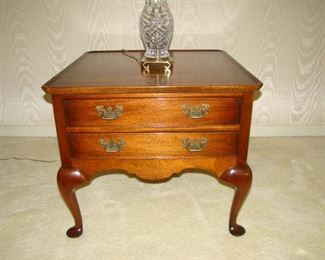 Biggs Queen Anne mahogany two drawer chest