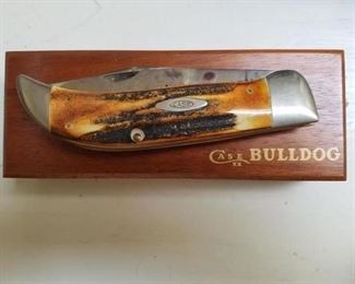 Case "Bulldog" antler handle pocket knife.