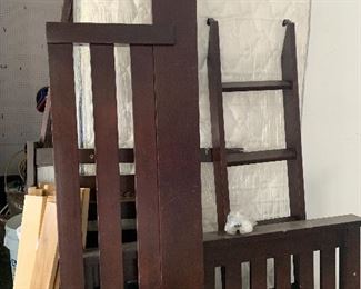 Single bed frame and mattress (disassembled)