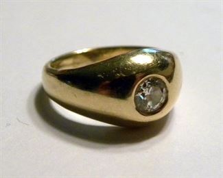 Men's 14K Gold & Diamond Ring