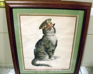 Antique Chessie Cat Print