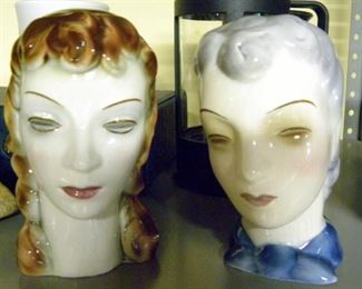 Art Deco Pottery Busts