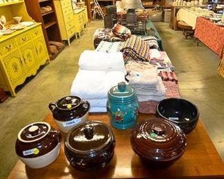 Pottery and blankets