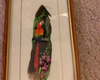 Handpainted artwork on feather