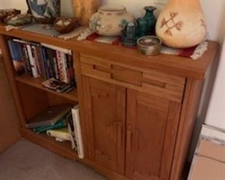 SW oak bookcase and cabinet