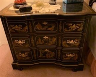 Oriental handpainted chest 