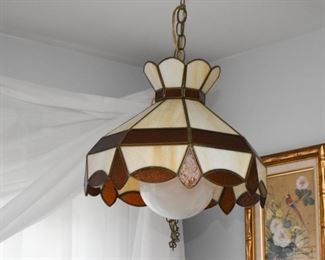 Stained Glass Swag Lamp / Ceiling Pendant Light