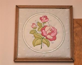 Framed Embroidery (Roses)