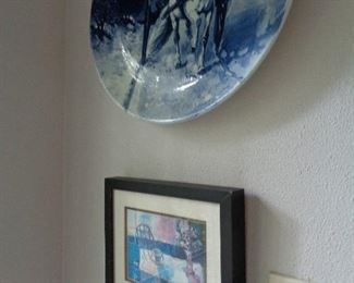 love these large blue & white plates