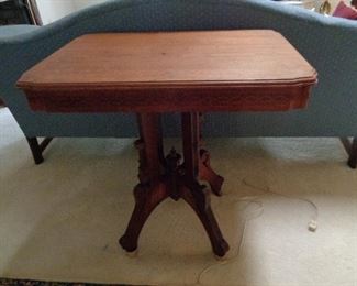 walnut Victorian lamp table