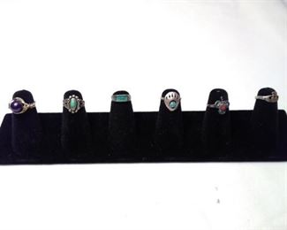 rings turquoise silver