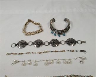 silver stamped bracelet