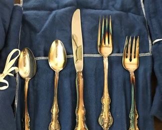 PRICE REDUCTION.                                                 International Deep Silver Orleans - 8 place settings; one setting is missing 1 spoon and 1 salad fork; 2 additional spoons in set                
