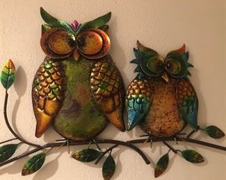 OWL TINS ON WALL