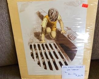 1976 Signed Paul Jon Lithograph "Lost Treasure"