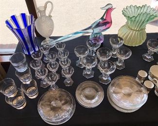 Baccarat Crystal Glasses and Plates