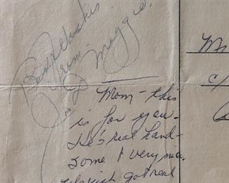 Joe Dimaggio Autograph