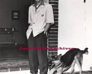 Jack Webb at the house with his beloved puppy