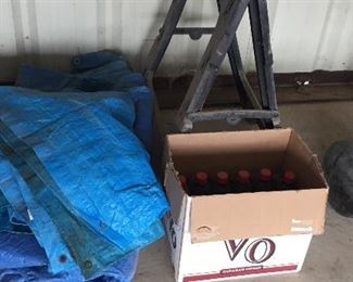 Blue Tarps, Oil, Compressor