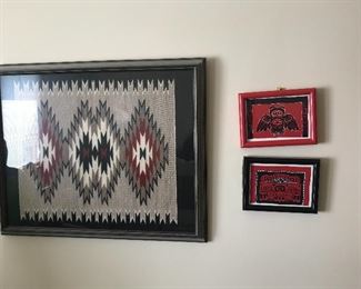 navajo indian framed tapestry
