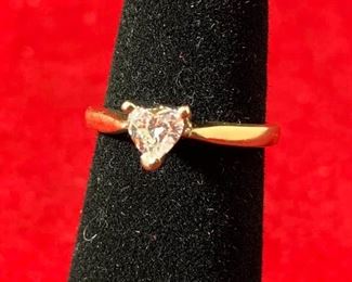 3 Karat Heart Shaped Diamond Set in 14k Gold