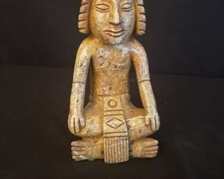 Aztec Style Mask  Statue