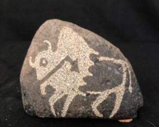 Hand Carved Buffalo Rock
