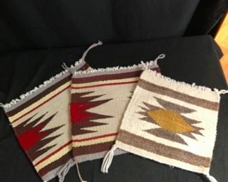Set of 3 Miniature Navajo Rugs