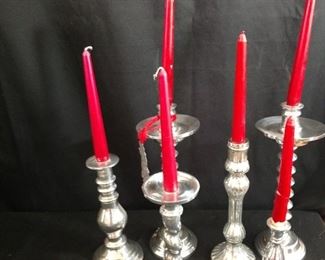 Silver Color Metal Candle Sticks