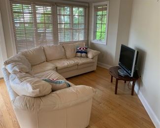 Leather sectional