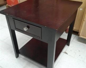 Single Drawer Mahogany Color End Table