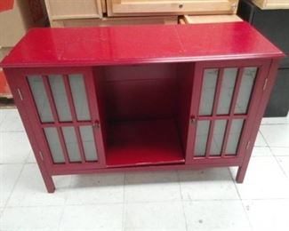 Red Two Door Console Table