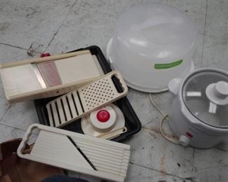 Rival Crock Warmer, Plastic Cake Keeper, Slicer/Dicer/Chopper