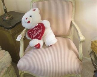 Matching Pair of French-Style Arm Chairs + 2 Teddy Bears to Love!