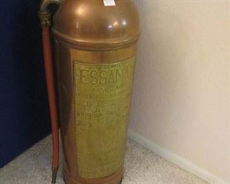 Vintage Copper & Brass Fire Extinguisher