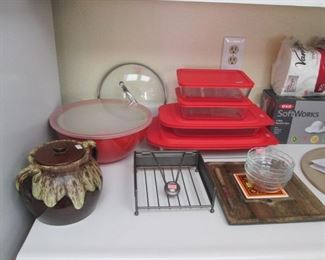 Covered Bean Pot, Cheese Board, Storage Containers