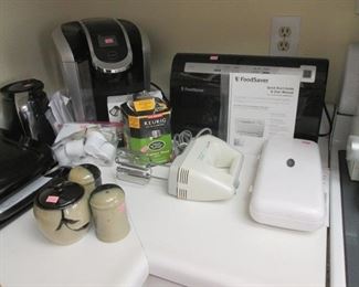 FoodSaver Sealing System, Keurig Pod Coffee Maker + Hand Mixer