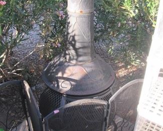 Chiminea-Style Fire Pit