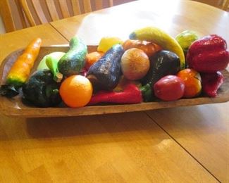 Wooden Bowl with Fruits/Vegetables-Table Accessory