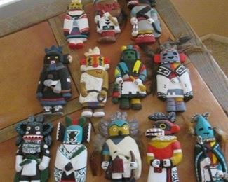 Ceramic Kachina Collection, 12 Pieces - Ready to Hang