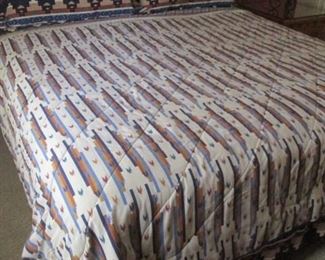 King Coverlet Set, Southwest Pattern & Neutral Colors